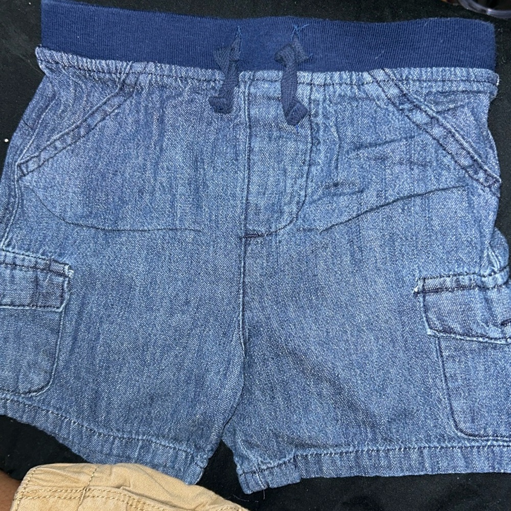 12 month Circo denim shorts thin fabric no stretch non adjustable waist